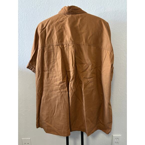 Universal Thread Top Shirt Blouse Plus Size XXL Cotton Brown New - Picture 2 of 3